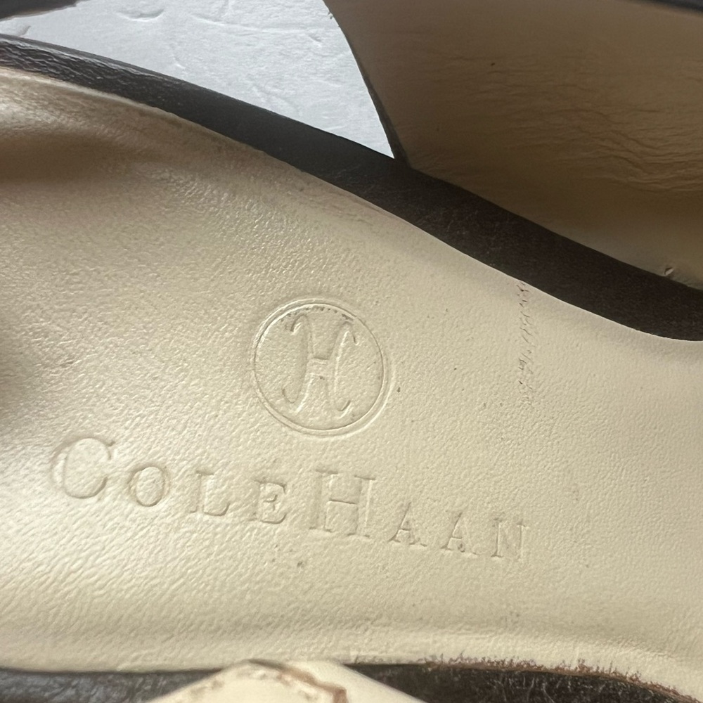 Cole Haan Espresso Bow Slingback Heels - Picture 2 of 11